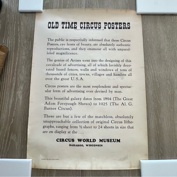 Vintage 1960 Circus Poster with Daredevil Cars - Picture 4 of 4